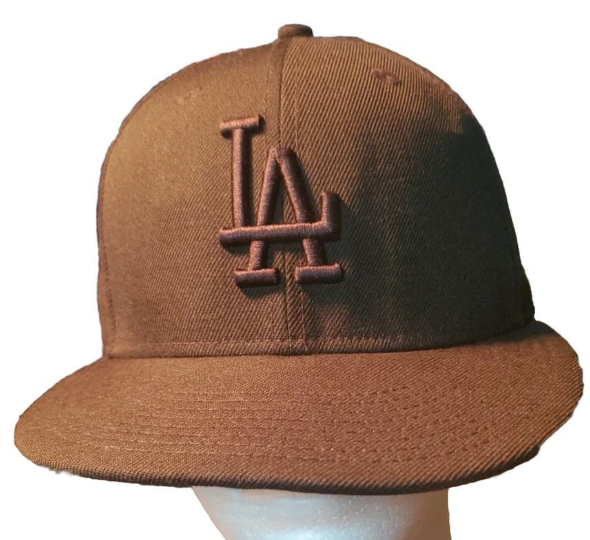 New Era 59Fifty Hat MLB Los Angeles Dodgers LA Black Fitted Cap 7 3/8 Clean - Image 1