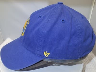 Golden State Warriors '47 Brand Blue Strapback Cap Unisex NBA Hat - Thumbnail 2