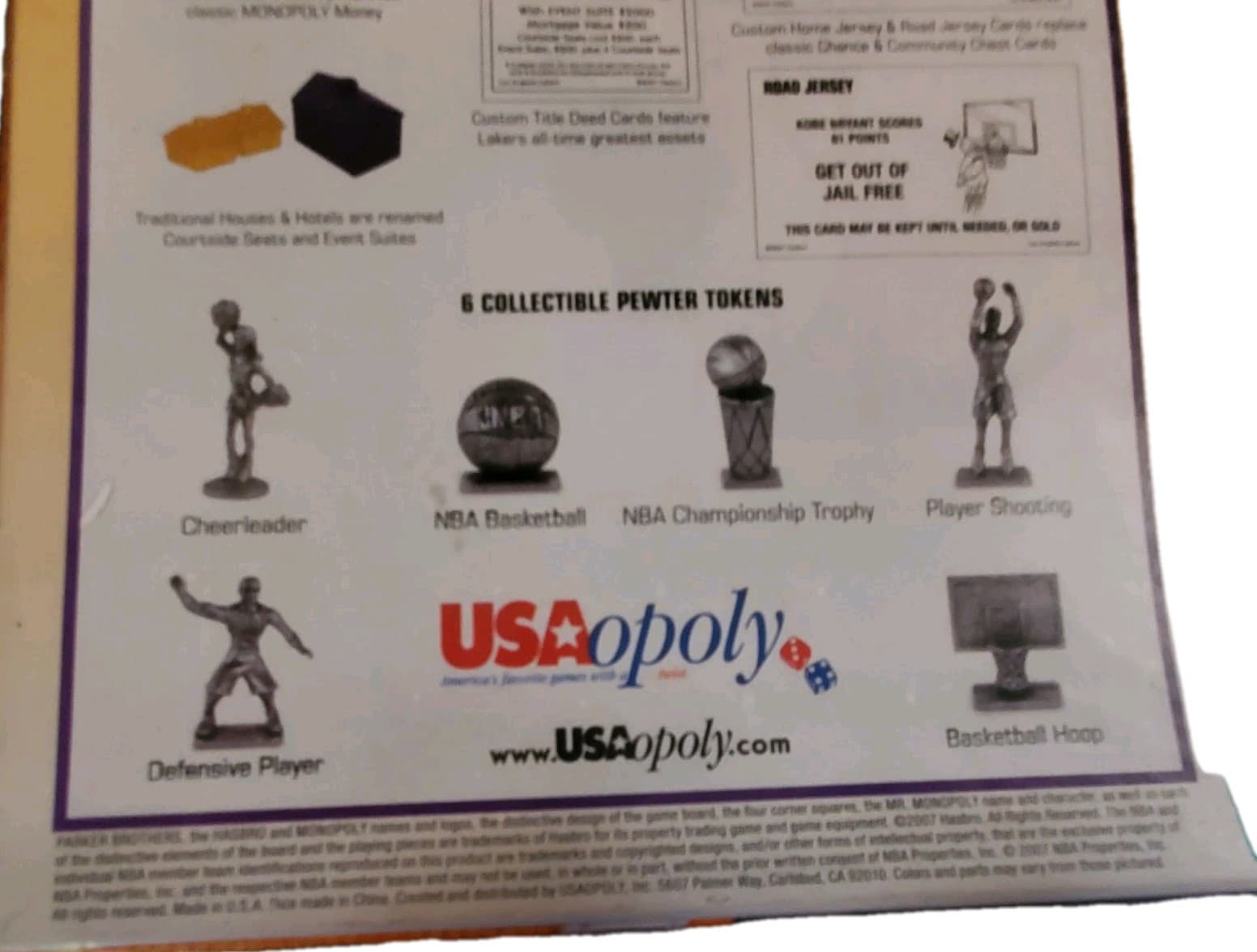RARE NBA Los Angeles Lakers Collector's Edition Monopoly Game 2007 - Thumbnail 4