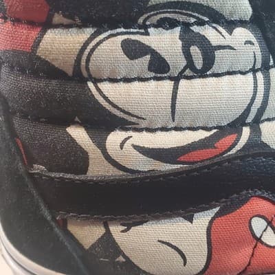 Vans Disney Mens Sk8 Hi Shoes Mickey Mouse Donald Pluto Goofy Size men's 4.5 - Thumbnail 6
