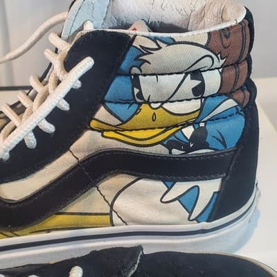 Vans Disney Mens Sk8 Hi Shoes Mickey Mouse Donald Pluto Goofy Size men's 4.5 - Thumbnail 2