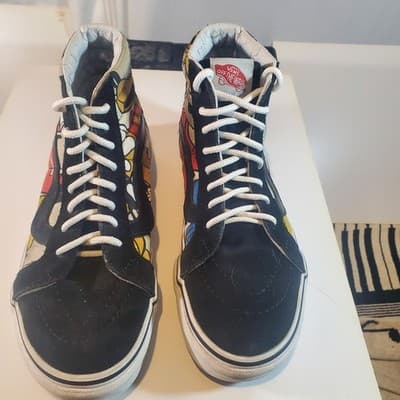 Vans Disney Mens Sk8 Hi Shoes Mickey Mouse Donald Pluto Goofy Size men's 4.5 - Thumbnail 20