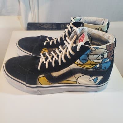 Vans Disney Mens Sk8 Hi Shoes Mickey Mouse Donald Pluto Goofy Size men's 4.5 - Thumbnail 19