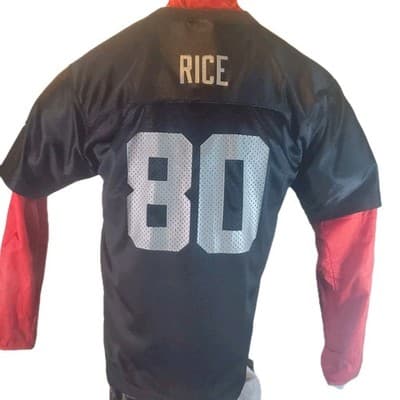 Reebok Jerry Rice #80 Oakland Raiders NFL On Field Football Jersey Size Youth XL - Image 1