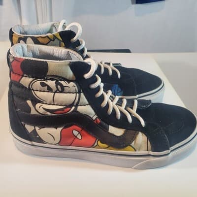 Vans Disney Mens Sk8 Hi Shoes Mickey Mouse Donald Pluto Goofy Size men's 4.5 - Thumbnail 11