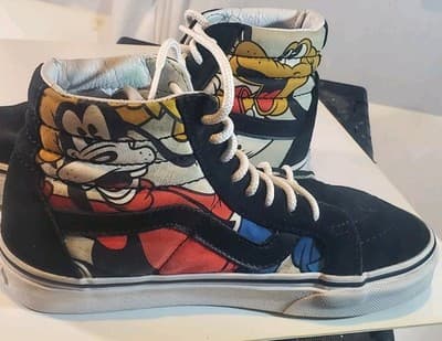 Vans Disney Mens Sk8 Hi Shoes Mickey Mouse Donald Pluto Goofy Size men's 4.5 - Thumbnail 7