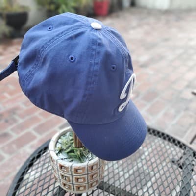 47 Brand Los Angeles Dodgers Hook & Loop Embroidered Baseball Hat One Size - Thumbnail 4