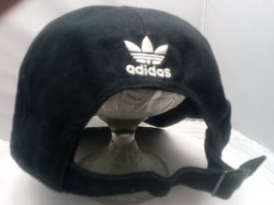 Adidas Trefoil Hat Cap Strap Back Adjustable One Size Black Brand Skateboard - Thumbnail 3