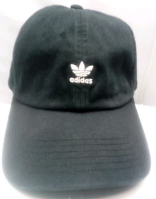 Adidas Trefoil Hat Cap Strap Back Adjustable One Size Black Brand Skateboard - Image 1