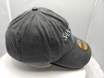 Santorini Greece Flag Baseball Cap Adjustable Strapback Gray - Thumbnail 4