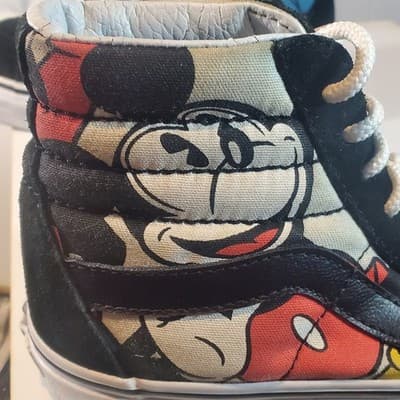 Vans Disney Mens Sk8 Hi Shoes Mickey Mouse Donald Pluto Goofy Size men's 4.5 - Thumbnail 4