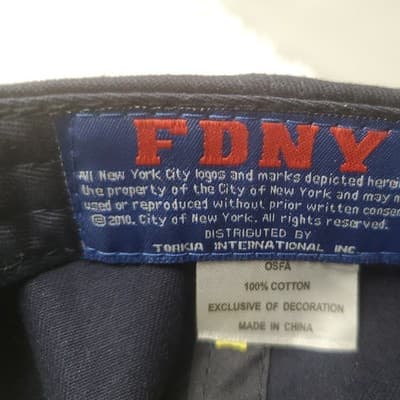 VTG Fire Department New York FDNY Adjustable Snapback Cap Dad Hat Embroidered OS - Thumbnail 6