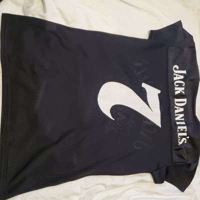Medium Black Jack Daniels Old No.7 Woman Mesh Football Jersey Vintage Game Gear - Thumbnail 2