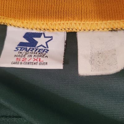 Vintage Brett Favre Green Bay Packers Jersey Men 52 xl Starter 1995 nfl USA - Thumbnail 8