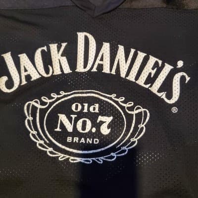 Medium Black Jack Daniels Old No.7 Woman Mesh Football Jersey Vintage Game Gear - Thumbnail 4