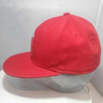 New Era 59fifty Los Angeles Angels of Anaheim fitted hat on field Red 6 1/2 - Thumbnail 2