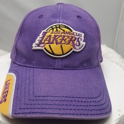 Official NBA Vintage SPL28 Los Angeles Lakers Hat Cap Flexfit Small Medium - Image 1