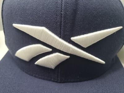 Reebok Navy Blue Snapback Hat - Flat Bill Vector Logo Mens Adjustable - Thumbnail 8
