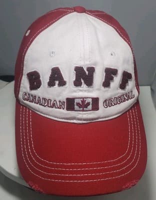 Banff Canadian Original Strapback Baseball Cap Black One Size Embroidered Cotton - Image 1