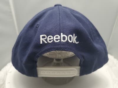 Reebok Navy Blue Snapback Hat - Flat Bill Vector Logo Mens Adjustable - Thumbnail 3