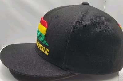 Whang Black Rainbow California Republic Cali Bear Pride Flat Bill Snapback Hat - Thumbnail 2