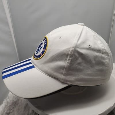 Vintage Chelsea Adidas White Football Cap/Hat - Thumbnail 2