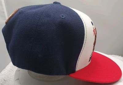 California Republic Flag Embroidered Whang Flat Bill Snapback Cap Hat - Thumbnail 4