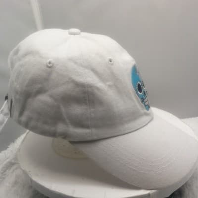 Volcan Tequila Slideback Hat White One Size Adjustable Embroidered Skull Cotton - Thumbnail 5