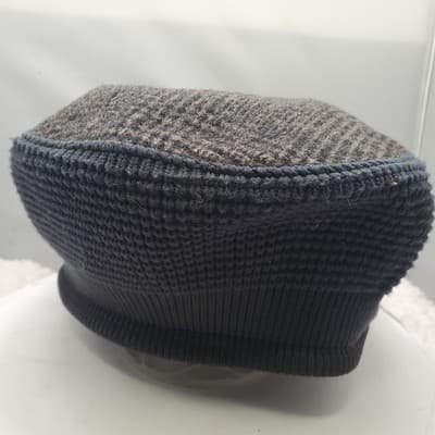Vintage Universal Helanca Flat Cap Made in West Germany Brown Wool Knit Earflap - Thumbnail 2