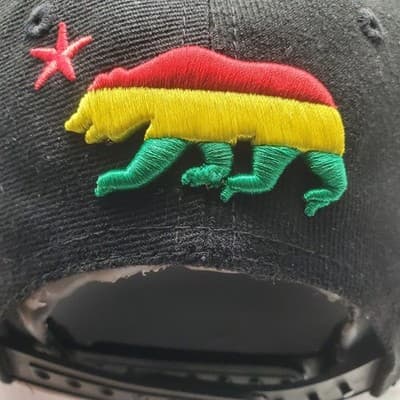 Whang Black Rainbow California Republic Cali Bear Pride Flat Bill Snapback Hat - Thumbnail 7