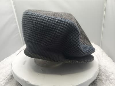 Vintage Universal Helanca Flat Cap Made in West Germany Brown Wool Knit Earflap - Thumbnail 5