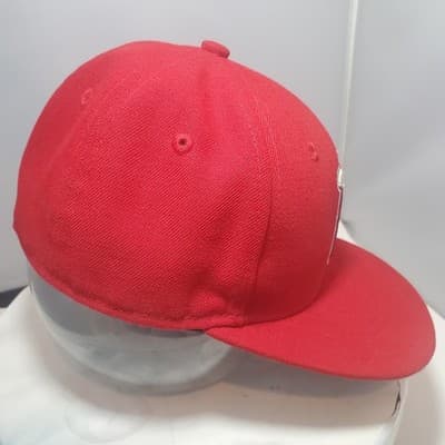 New Era 59fifty Los Angeles Angels of Anaheim fitted hat on field Red 6 1/2 - Thumbnail 3