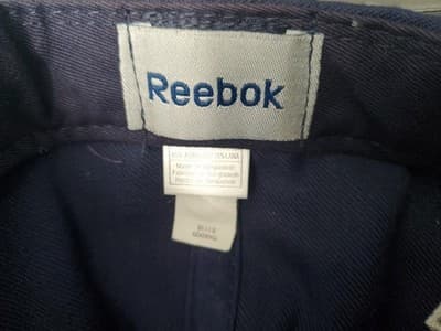 Reebok Navy Blue Snapback Hat - Flat Bill Vector Logo Mens Adjustable - Thumbnail 6