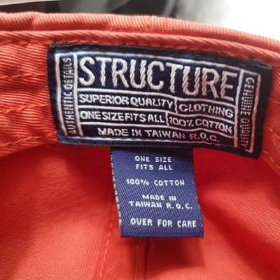 Vintage Structure Apparel Brand Hat Strapback Adjustable Baseball Cap - Thumbnail 6