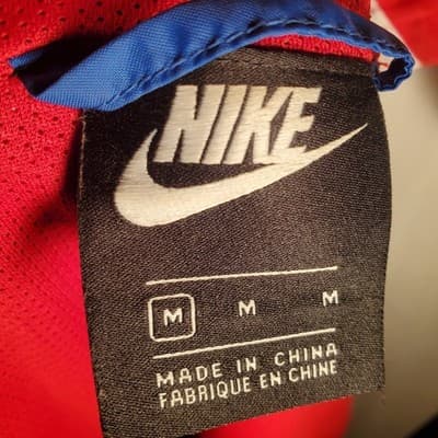 Nike Windrunner Jacket Mens Medium Blue Red White Zip Up Windbreaker vintage - Thumbnail 3