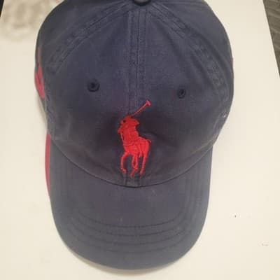 Vintage Polo Ralph Lauren Cap Dad Hat Blue Fade Twill Big Pony Logo Y2K Retro - Thumbnail 7