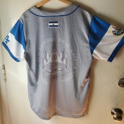 Los Angeles LA Dodgers 2024 SALVADORIAN EL SALVADOR Heritage Night SGA Jersey XL - Thumbnail 2