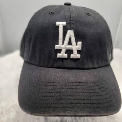 47 Brand Clean Up Los Angeles Dodgers Black Baseball Hat Cap Adjustable - Image 1