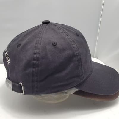 U.S. POLO ASSOCIATION Hat Black w/ White Logo Strapback Adjustable Baseball Cap - Thumbnail 2
