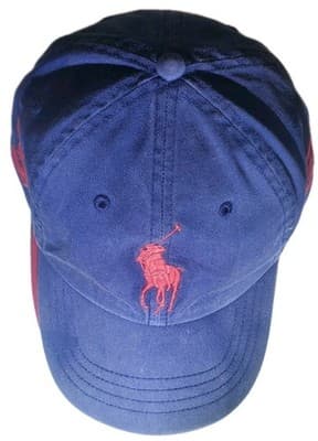 Vintage Polo Ralph Lauren Cap Dad Hat Blue Fade Twill Big Pony Logo Y2K Retro - Image 1