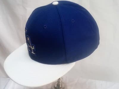 Los Angeles Dodgers Hat Men's 7 1/4 Blue New Era 59Fifty LA Logo - Thumbnail 5