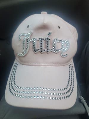 Juicy Couture Pink Rhinestone Logo Baseball Cap Hat - Y2K Style - Thumbnail 3