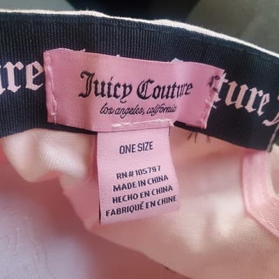 Juicy Couture Pink Rhinestone Logo Baseball Cap Hat - Y2K Style - Thumbnail 2