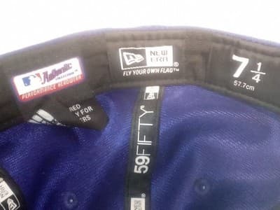 Los Angeles Dodgers Hat Men's 7 1/4 Blue New Era 59Fifty LA Logo - Thumbnail 7