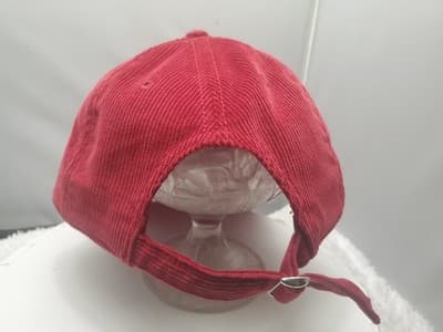 Coca Cola Red Corduroy Hat Multicolor Coke Logo Adjustable Strapback Cap - Thumbnail 3