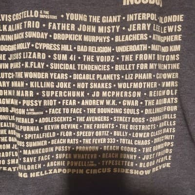 RIOT FEST 2018 Gray Rock Concert Festival Shirt Beck Weezer Incubus Interpol - Thumbnail 4