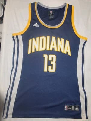 ADIDAS 4her LADIES INDIANA PACERS 13 GEORGE NAVY medium - Image 1