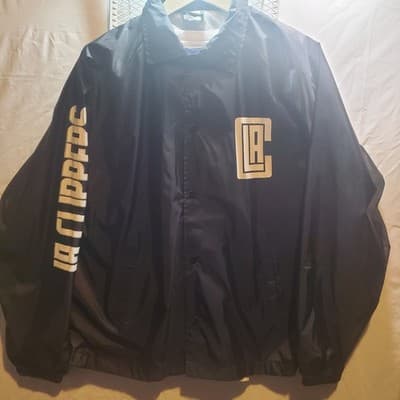 LA Clippers Jacket Mens Large Black NBA Basketball LA Clippers Basketball - Image 1