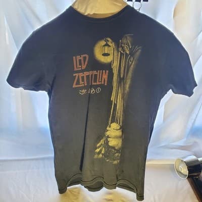 Led Zeppelin Tee Shirt Mens Black Hermit Graphic Band Rock Music - Thumbnail 2