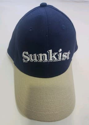 Sunkist Navy Blue Baseball Hat Cap Adjustable Strap-back Cotton - Image 1